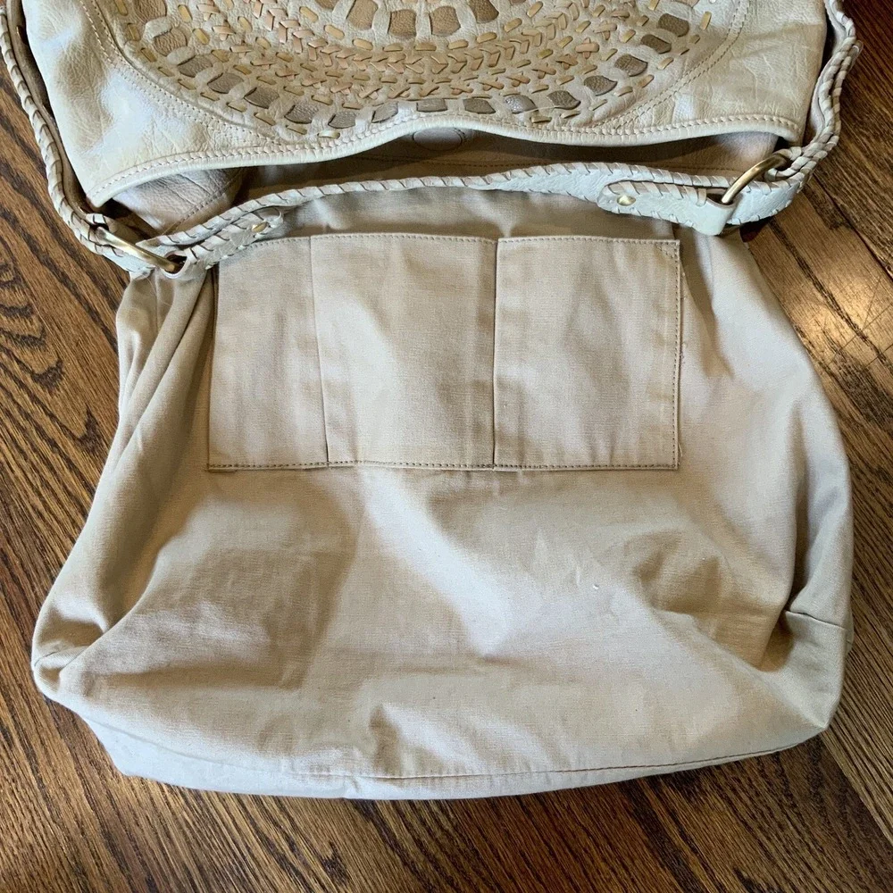 Isabella Fiore Carina Leather Spell‎ Bound Sundial Hobo Handbag Bohemian Satchel
